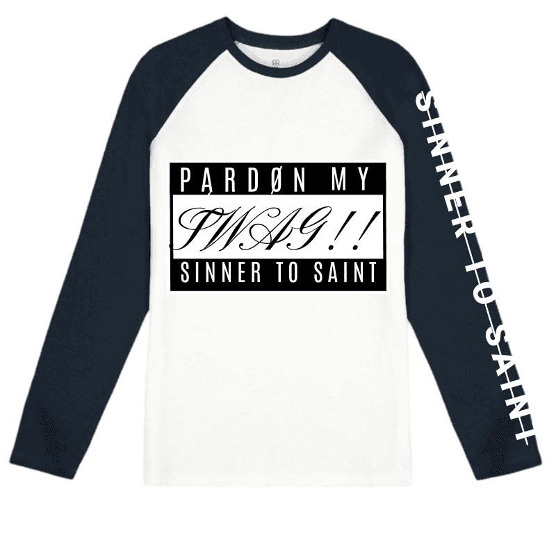 PARDON MY SWAG BLACK RAGLAN